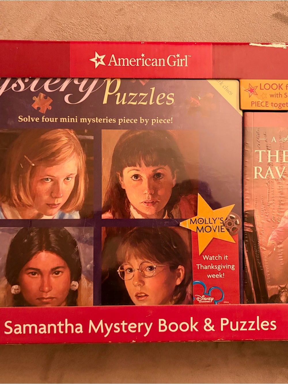 American Girl Samantha Mystery Book & Puzzles - Red and Purple
